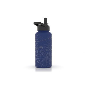 State College map insulated 32oz bottle blue image